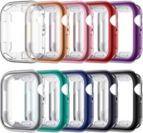 img 4 attached to 📱 10-Pack VASG Apple Watch Series 6 / SE / Series 5 / Series 4 40mm Screen Protector Cases - Ultra-Thin Soft TPU Plated Bumper Full Cover Protective Cases Compatible with iWatch 40mm