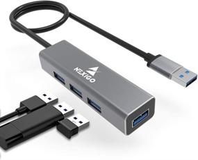 img 4 attached to 💻 NexiGo Portable Aluminum USB Hub - 4-Port USB 3.0 with 2 Ft Cable, High-Speed 5Gbps, 4.5W Charging Support - Ideal for MacBook, Mac Pro/Mini, iMac, Surface Pro, Laptop, USB Flash Drives, Hard Drives