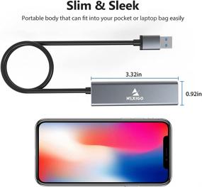 img 1 attached to 💻 NexiGo Portable Aluminum USB Hub - 4-Port USB 3.0 with 2 Ft Cable, High-Speed 5Gbps, 4.5W Charging Support - Ideal for MacBook, Mac Pro/Mini, iMac, Surface Pro, Laptop, USB Flash Drives, Hard Drives