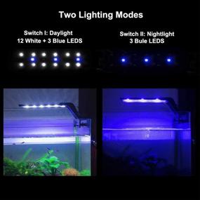 img 3 attached to 🐠 Woterzi LED Aquarium Light with Extendable Bracket - Clip-on Fish Tank Light