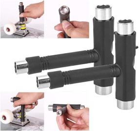 img 3 attached to Alomejor Skateboard Wrench Roller Multifunction