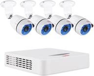 tonton 8ch full hd 1080n expandable security camera system, 5-in-1 surveillance dvr with (4) 📷 1.0mp waterproof outdoor indoor bullet cameras, free app remote viewing and email alert (hdd not included) logo