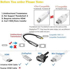 img 3 attached to 💻 Кабель-переходник USB Type C в Mini DisplayPort высокой производительности 4K@60Гц - совместим с MacBook Pro и устройствами USB C (серый)