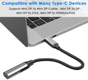 img 1 attached to 💻 Кабель-переходник USB Type C в Mini DisplayPort высокой производительности 4K@60Гц - совместим с MacBook Pro и устройствами USB C (серый)