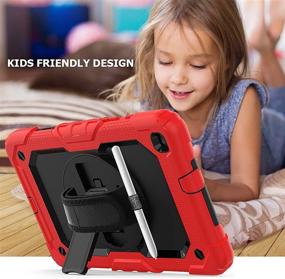 img 1 attached to 📱 Ausleben Full Body Protection Case for Samsung Galaxy Tab A 8.0 2019 - Black+Red