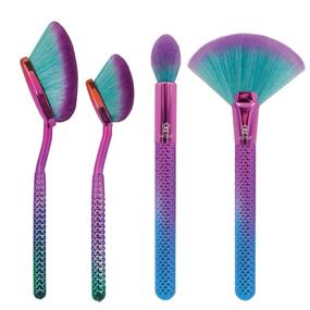 img 4 attached to 💄 Enhance Your Makeup Routine with the MODA Full Size Prismatic Precision Powder 4pc Oval Makeup Brush Set