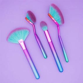 img 1 attached to 💄 Enhance Your Makeup Routine with the MODA Full Size Prismatic Precision Powder 4pc Oval Makeup Brush Set