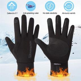 img 3 attached to 🧤 GORELOX Men's Winter Thermal Gloves - Windproof, Water Resistant, Touch Screen, for Driving, Cycling, and Running in Cold Weather