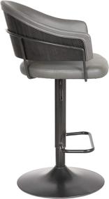 img 1 attached to Armen Living Leather Barstool Adjustable