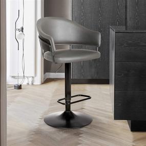 img 4 attached to Armen Living Leather Barstool Adjustable