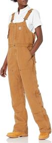 img 3 attached to Carhartt Weathered Wildwood Overalls: Reliable and Stylish Women's Clothing