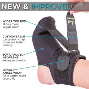 img 2 attached to 🌙 Plantar Fasciitis Night Sock - Soft Stretching Boot Splint for Sleep, Foot Support Brace with Achilles Tendonitis & Heel Pain Relief Compression Sleeve (Small)