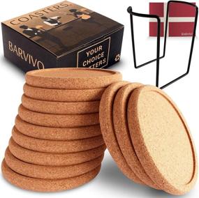 img 4 attached to 🍻 BARVIVO Natural Coasters - Premium Drinks Holder for Food Service Equipment & Supplies