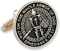 armor enamel lapel cufflinks gold men's accessories logo
