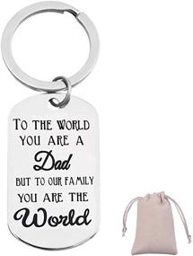 img 4 attached to Fathers Keychain Gifts Daughter Papa Men's Accessories and Keyrings & Keychains