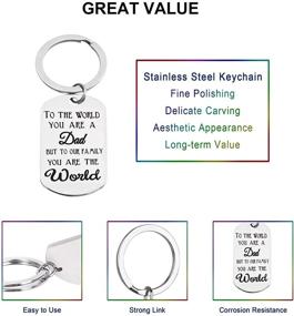 img 2 attached to Fathers Keychain Gifts Daughter Papa Men's Accessories and Keyrings & Keychains