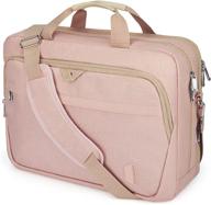 👜 bagsmart pink laptop bag: large expandable briefcase for women, water resistant & anti-theft – ideal for business, travel & office logo