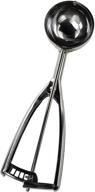 🥄 fat daddio's stainless steel batter & cookie measuring scoop - no. 16 | 1/4 cup size | silver finish logo