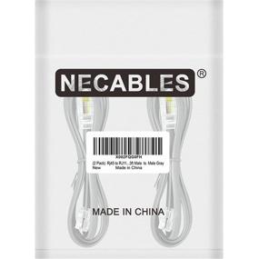 img 1 attached to NECABLES (2 пакета) RJ45 к RJ11 адаптер конвертерный кабель - 3 фута серый - RJ45 8P4C мужской к RJ11 6P4C мужской