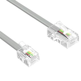 img 3 attached to NECABLES (2 Pack) RJ45 to RJ11 Adapter Converter Cable - 3ft Gray - RJ45 8P4C Male to RJ11 6P4C Male