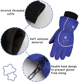 img 1 attached to 🧤 Boao Mittens: Stay Warm and Dry with Waterproof Cotton Lined Girls' Accessories for Cold Weather