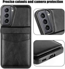 img 1 attached to 📱 LakiBeibi Samsung Galaxy S21 Case: Lightweight Leather Wallet Cover with Card Holders - Black (2021)