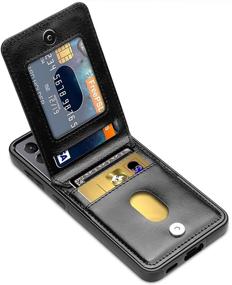 img 4 attached to 📱 LakiBeibi Samsung Galaxy S21 Case: Lightweight Leather Wallet Cover with Card Holders - Black (2021)