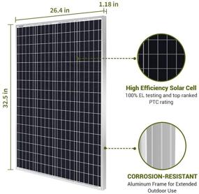 img 2 attached to 🌞 High Efficiency HQST 100W Monocrystalline Solar Panel: Power Your Off Grid Adventures in Boats, Caravans, RVs & More!