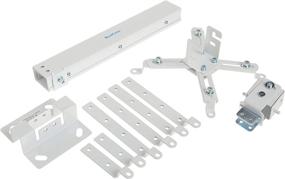 img 1 attached to Universal Projector Ceiling Mount, White - QualGear QG-PM-002-WHT