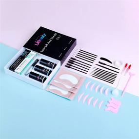 img 2 attached to Enhanced Libeauty Lash Lift and Tint Kit: Comprehensive Tools for At-Home Use, Black Lash Tint and Eyelash Perm Combo, DIY Suitability (Black)