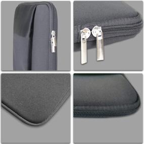 img 1 attached to 💦 Water Repellent Laptop Sleeve 13 Inch, Upgraded Durable 14 Inch Case Bag Compatible with 13-13.3 inch Notebooks, Business Briefcase in Grey Polyester