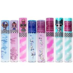 img 2 attached to 🎉 L.O.L Surprise! Townley Girl Makeup Set: 8 Flavored Lip Glosses for Girls (Ages 5+) - Includes Surprise Lip Gloss Color and Flavor!