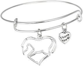 img 4 attached to Luvalti Horse Pendant Bracelet - Perfect Gift for Animal Lovers - Family and Friends Jewelry