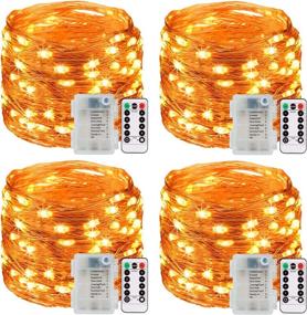 img 4 attached to 🔌 Ehome LED String Lights: 4 Pack 16.4ft 50LED Fairy Lights for Indoor/Outdoor Decor, Battery Operated with Remote Control