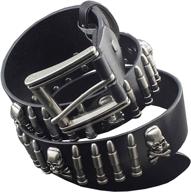 bullet skull biker leather waistband726146236614 logo