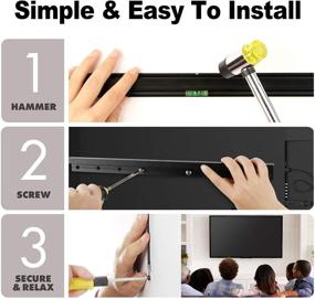 img 2 attached to HYPIGO No Stud TV Wall Mount: Easy Install Bracket for 26-55 inch Flat Screens – No Drill, No Adhesive!