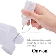 🔍 onwon 10-piece precision needle tip glue bottle applicator - 1 ounce/30 ml empty squeeze bottle for diy crafts and paper quilling logo