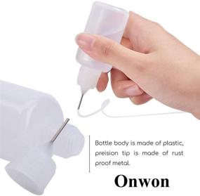 img 4 attached to 🔍 Onwon 10-Piece Precision Needle Tip Glue Bottle Applicator - 1 Ounce/30 ml Empty Squeeze Bottle for DIY Crafts and Paper Quilling