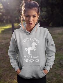 img 3 attached to Tstars Girls' Active Horse Hoodie - Loves Horses Clothing