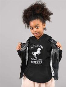 img 2 attached to Tstars Girls' Active Horse Hoodie - Loves Horses Clothing