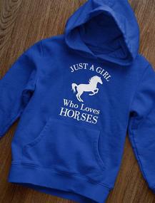 img 1 attached to Tstars Girls' Active Horse Hoodie - Loves Horses Clothing