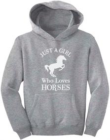 img 4 attached to Tstars Girls' Active Horse Hoodie - Loves Horses Clothing