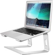 💻 rkinc laptop stand: ergonomic silver laptop holder with heat vent for 10 to 15.6 inch notebooks logo