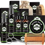 mens christmas gifts: complete beard kit with beard wash, conditioner, oil, balm, brush, comb, scissors, and e-book – ideal gifts for dad, husband, boyfriend logo