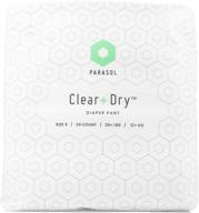👶 parasol clear+dry natural training diaper pants, pure ingredient, water-based ink, non-woven fabric, dermatest excellent seal, rash protection diaper set, size 5 (26+ lbs.), 48 count logo