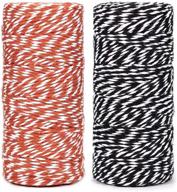 π§΅ cotton bakers twine string 328 feet 100m for baking, crafts and christmas holiday wrapping cord - brown/black logo