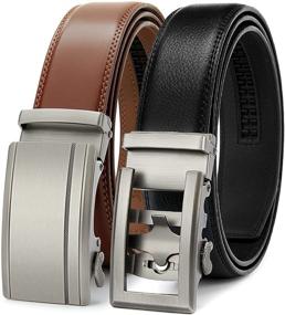 img 4 attached to 👔 Stylish & Practical: Leather Ratchet Dress Automatic Buckle for Instant Elegance