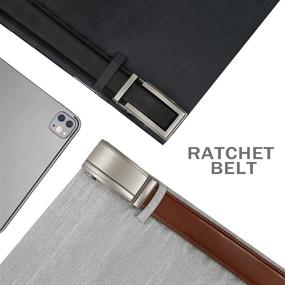 img 2 attached to 👔 Stylish & Practical: Leather Ratchet Dress Automatic Buckle for Instant Elegance