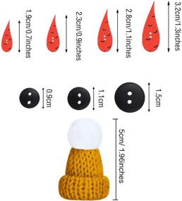 img 3 attached to 🧶 Complete 270-Piece DIY Christmas Snowman Kit: Mini Knit Hats, Carrot Noses, Buttons, and More for Crafting and Sewing Supplies