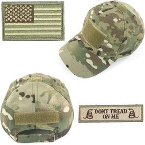 img 4 attached to 🎩 Tactical Operator Hat for Men with Military Patches, featuring USA Flag - GES Hat